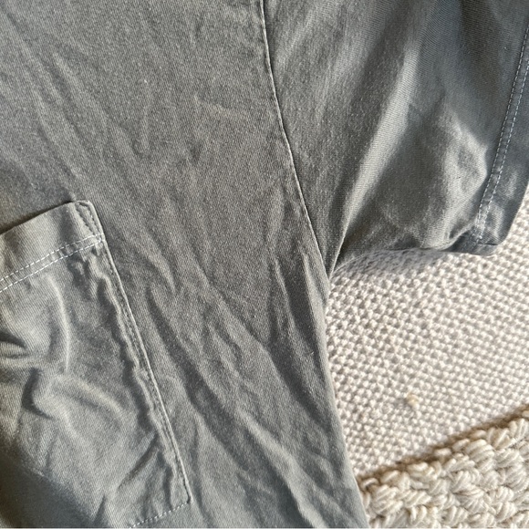 MATE THE LABEL sage green short sleeve crewneck pocket mini t-shirt dress S - Picture 5 of 11